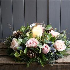 Nordic Table Centre in Pink and Blues 