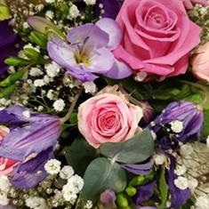 Florists choice  basket Pastels