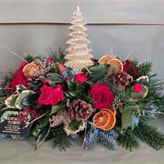 Christmas Tree Candle Table Arrangement